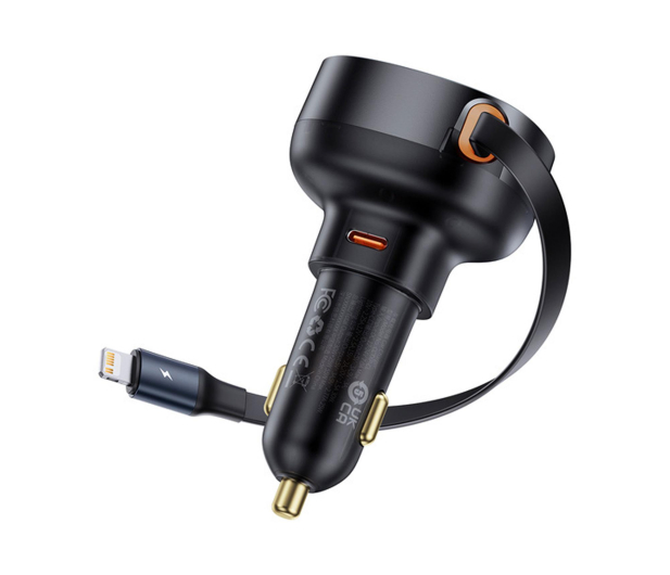 Baseus Ładowarka samochodowa USB-C żeńskie / Lightning męski 60W - 1502068 - zdjęcie